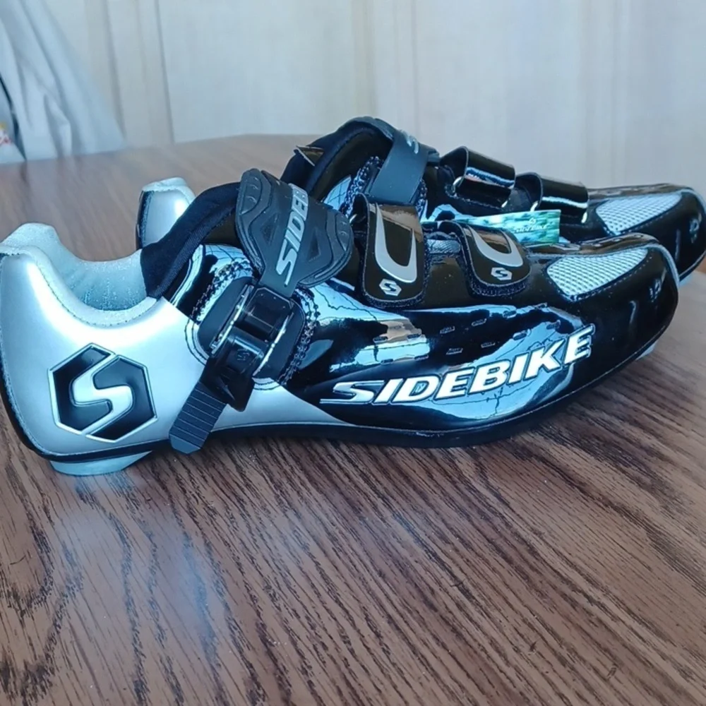 SIDEBIKE Men's Size 9 Bicycle Binding Shoes Road Bike Cycling Shoes, NWT